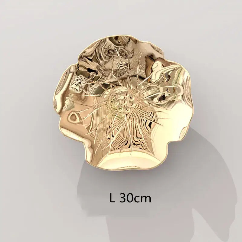 Modern gold carp fish lotus leaf wall pendant living room decor