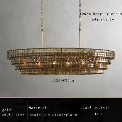 Modern gold cascading crystal pendant lights dining room chandelier