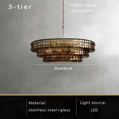 Modern gold cascading crystal pendant lights dining room chandelier