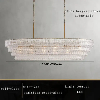 Modern gold cascading crystal pendant lights dining room chandelier