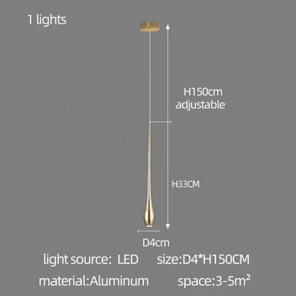 Modern gold cascading led ceiling chandelier for living room