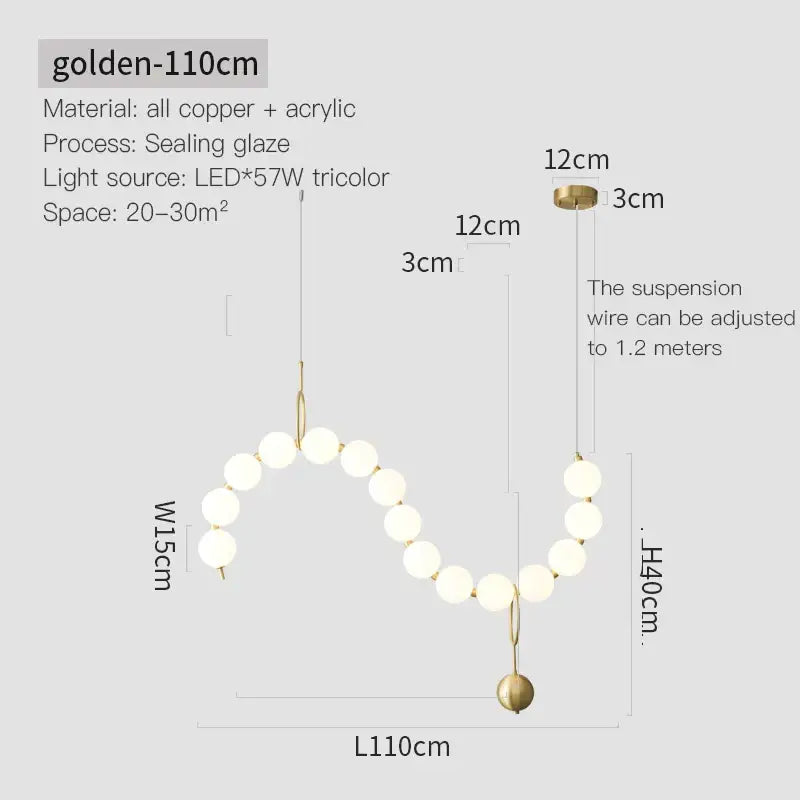 Modern gold modern chandelier light fixture for living room