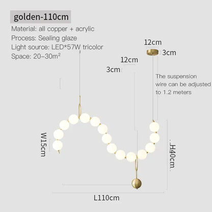 Modern gold modern chandelier light fixture for living room
