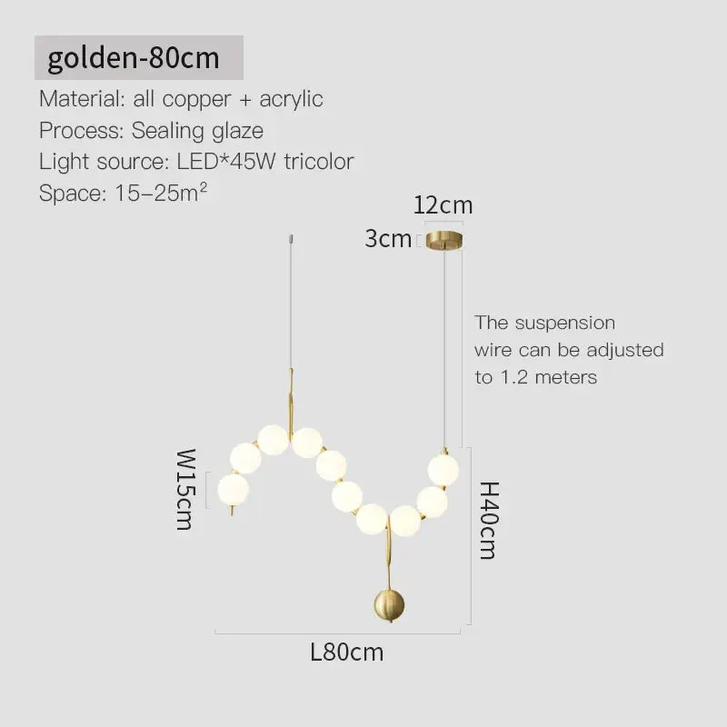 Modern gold modern chandelier light fixture for living room