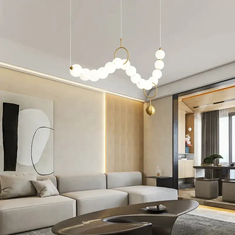 Modern gold modern chandelier light fixture for living room