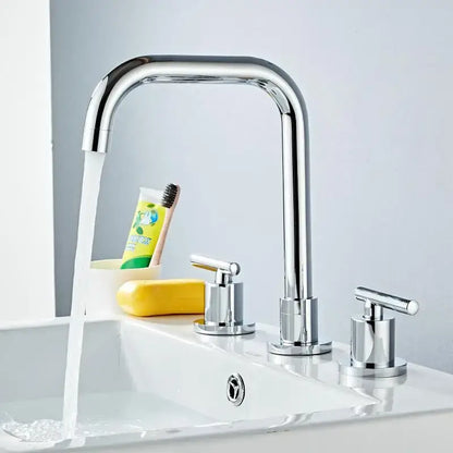 Modern gold & chrome brass basin faucet kitchen sink tap