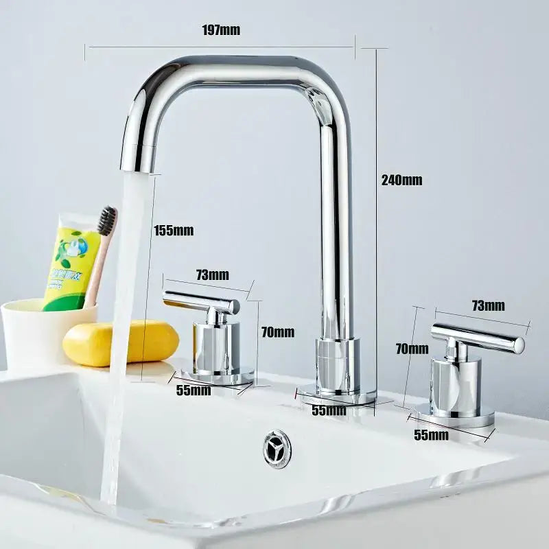 Modern gold & chrome brass basin faucet kitchen sink tap