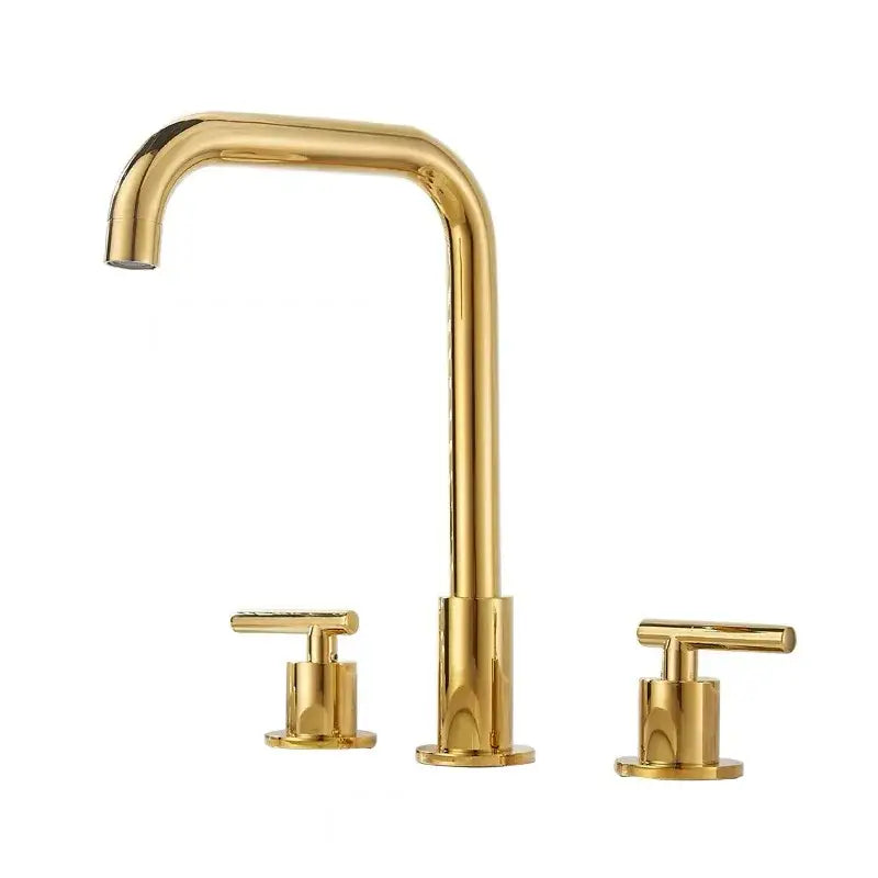 Modern gold & chrome brass basin faucet kitchen sink tap