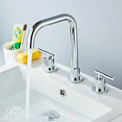Modern gold & chrome brass basin faucet kitchen sink tap
