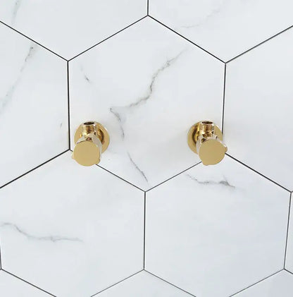 Modern gold & chrome brass triangle valve bathroom water control