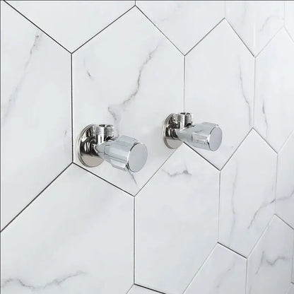 Modern gold & chrome brass triangle valve bathroom water control