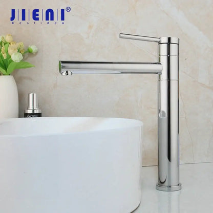 Modern gold & chrome single handle basin faucet bathroom mixer