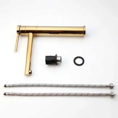 Modern gold & chrome single handle basin faucet bathroom mixer