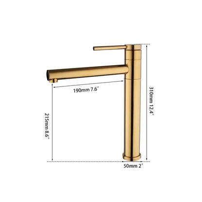 Modern gold & chrome single handle basin faucet bathroom mixer