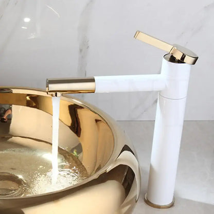 Modern gold & chrome single handle basin faucet bathroom mixer