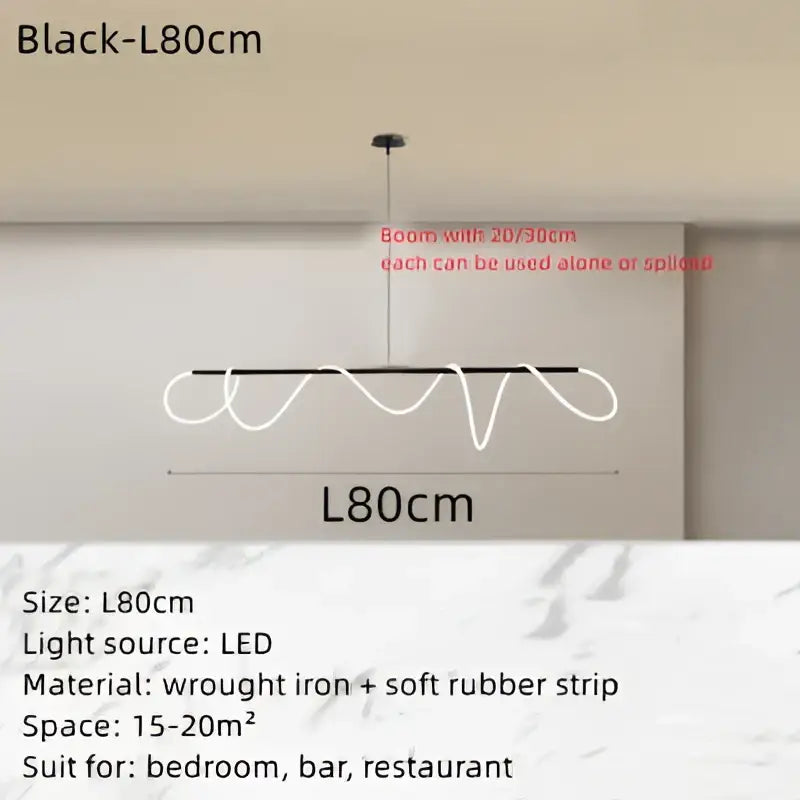 Modern gold circle note linear light bedroom pendant lamp