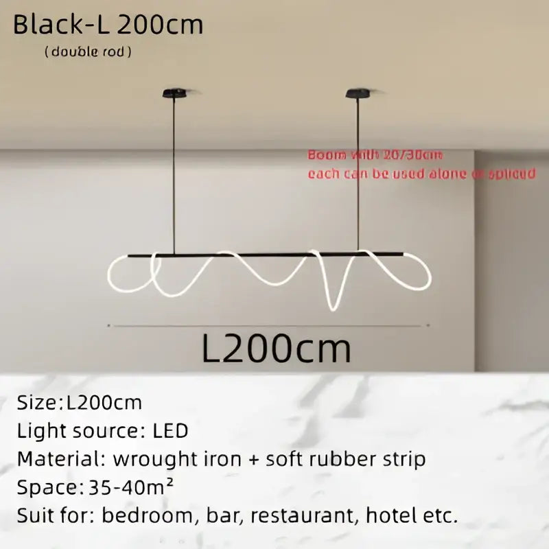 Modern gold circle note linear light bedroom pendant lamp