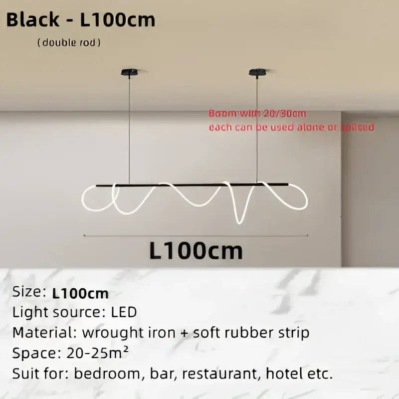 Modern gold circle note linear light bedroom pendant lamp