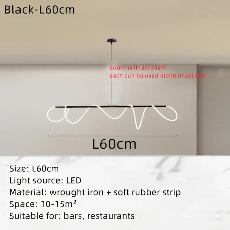 Modern gold circle note linear light bedroom pendant lamp