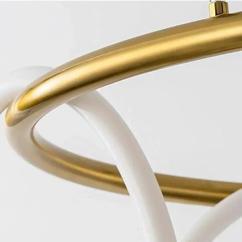 Modern gold circle note linear light bedroom pendant lamp