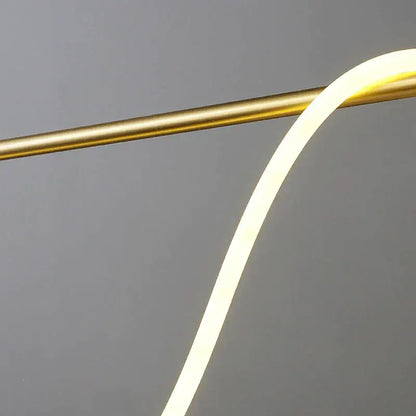 Modern gold circle note linear light bedroom pendant lamp