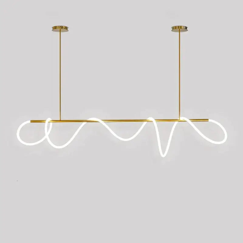 Modern gold circle note linear light bedroom pendant lamp