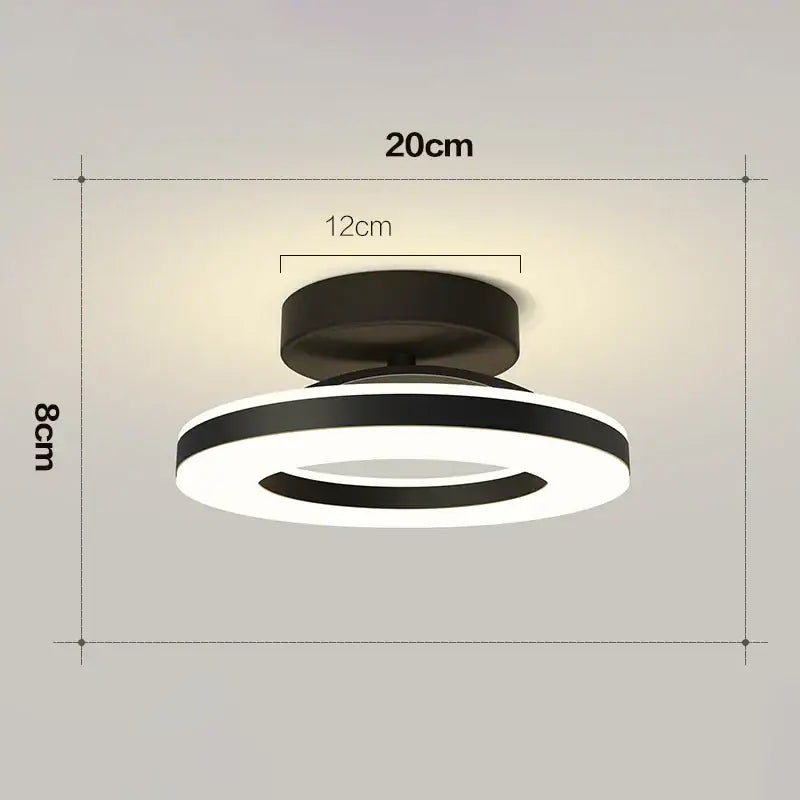 Modern gold circular led ceiling lamp for living room