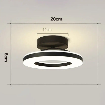 Modern gold circular led ceiling lamp for living room