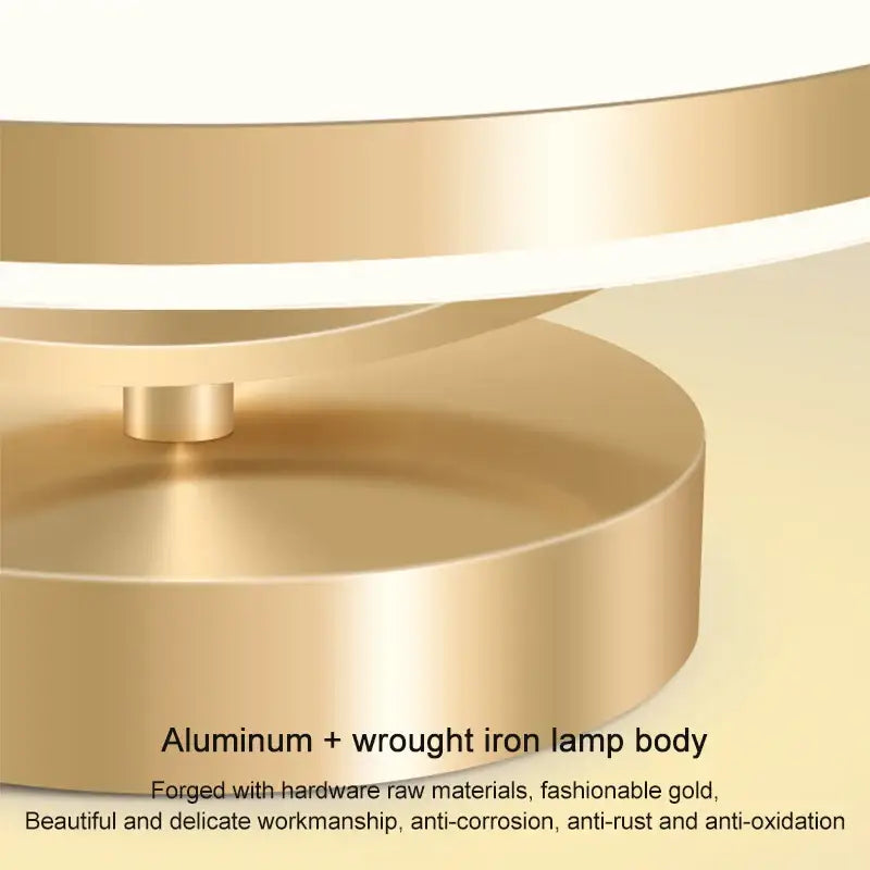 Modern gold circular led ceiling lamp for living room