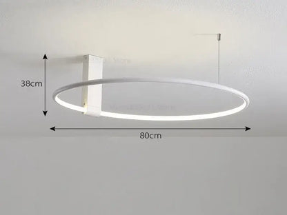 Modern gold circular led ceiling light for bedroom 360 degree rotation
