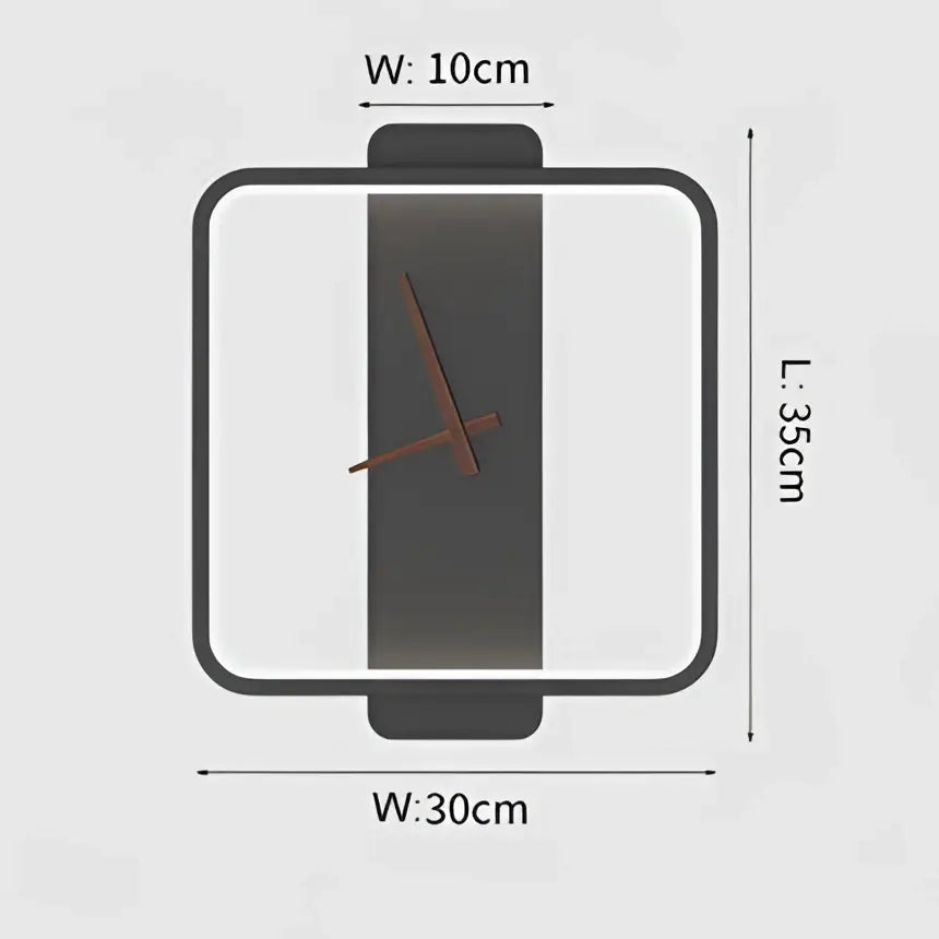 Modern gold circular led wall lamp wall clock bedroom backlight