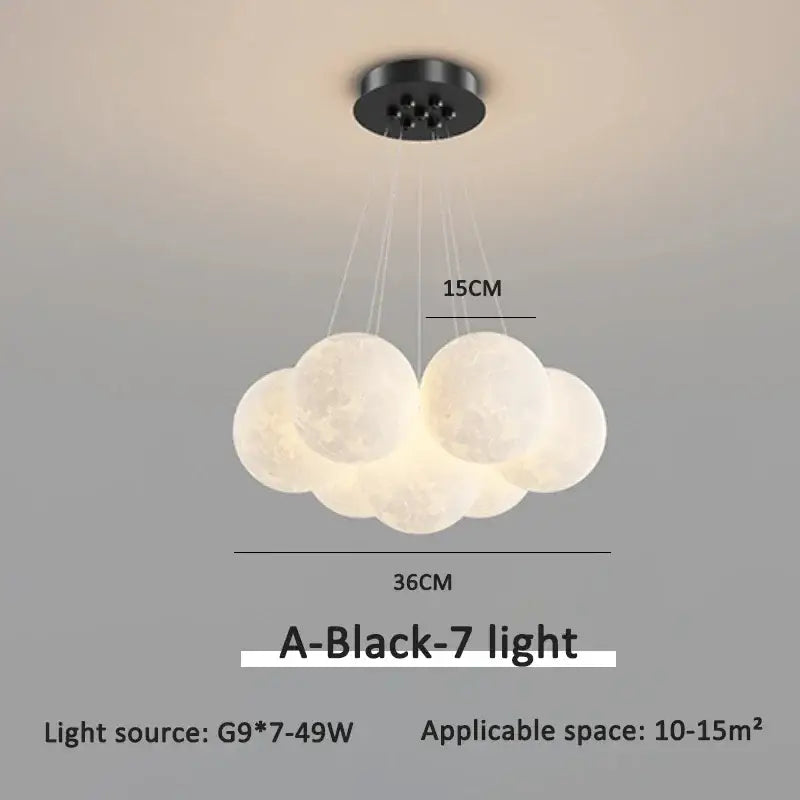 Modern gold cloud bubble ball led pendant lights for dining room