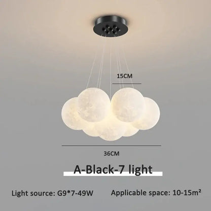 Modern gold cloud bubble ball led pendant lights for dining room