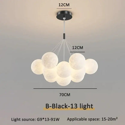 Modern gold cloud bubble ball led pendant lights for dining room