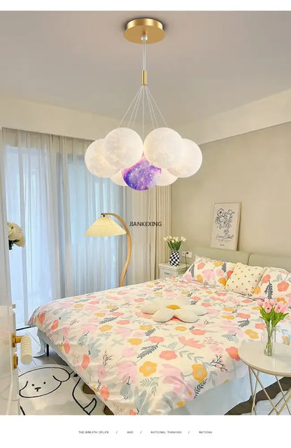 Modern gold cloud bubble ball led pendant lights for dining room