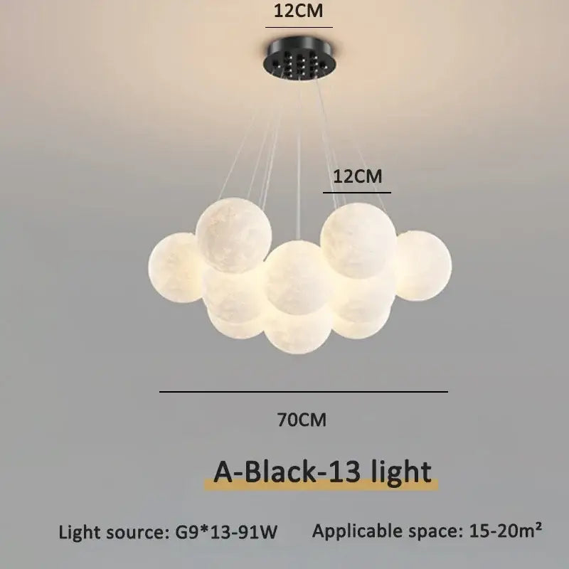 Modern gold cloud bubble ball led pendant lights for dining room
