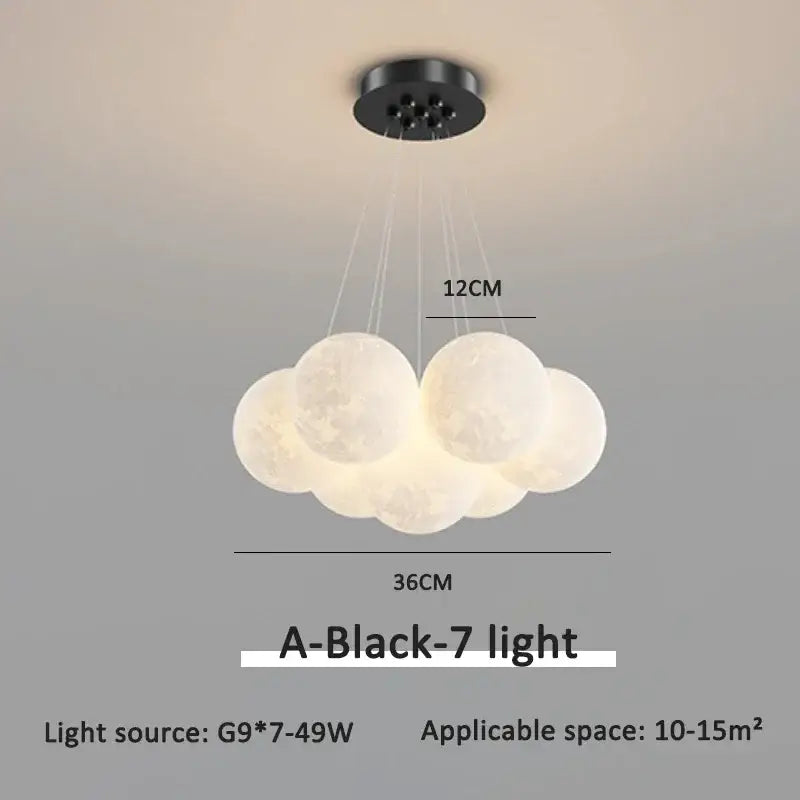 Modern gold cloud bubble ball led pendant lights for dining room