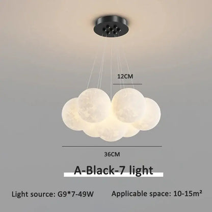 Modern gold cloud bubble ball led pendant lights for dining room