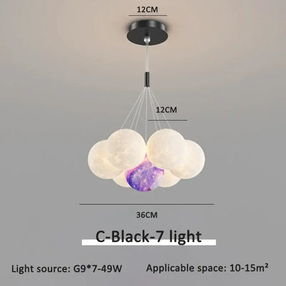 Modern gold cloud bubble ball led pendant lights for dining room