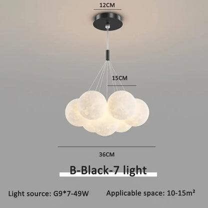 Modern gold cloud bubble ball led pendant lights for dining room