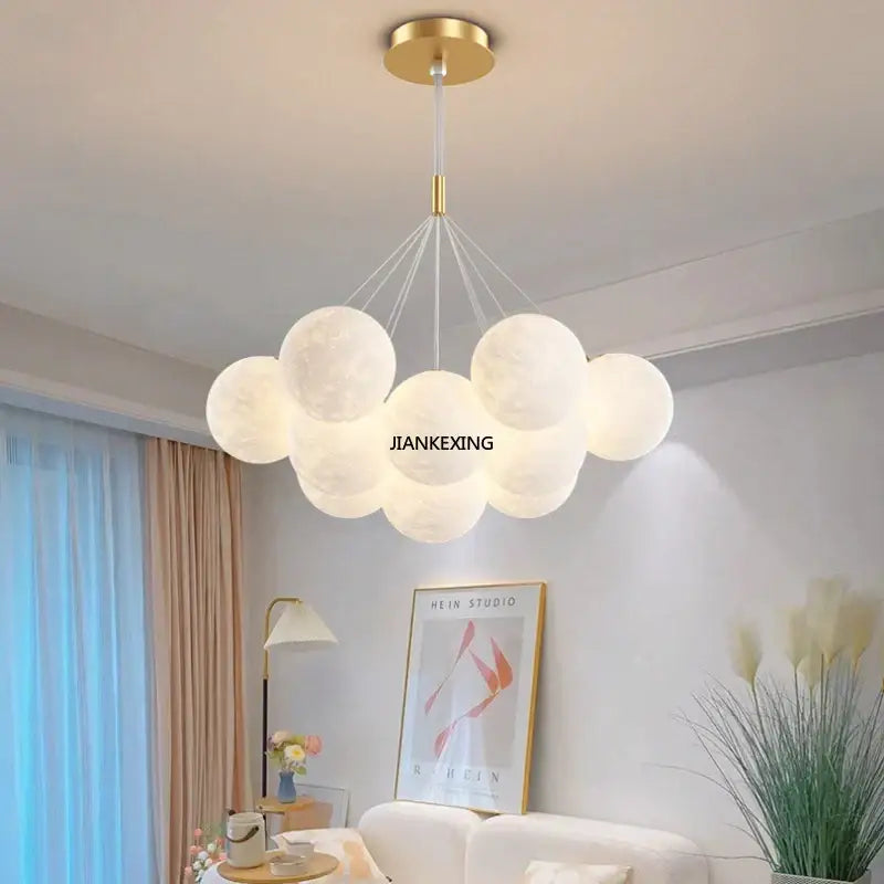 Modern gold cloud bubble ball led pendant lights for dining room
