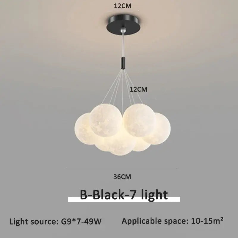 Modern gold cloud bubble ball led pendant lights for dining room