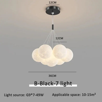 Modern gold cloud bubble ball led pendant lights for dining room