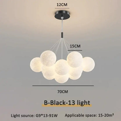 Modern gold cloud bubble ball led pendant lights for dining room