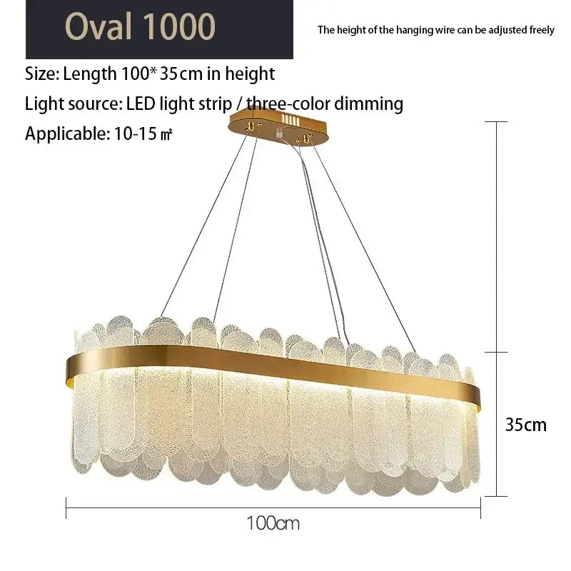 Modern gold cloud crystal led chandelier living room ceiling lamp