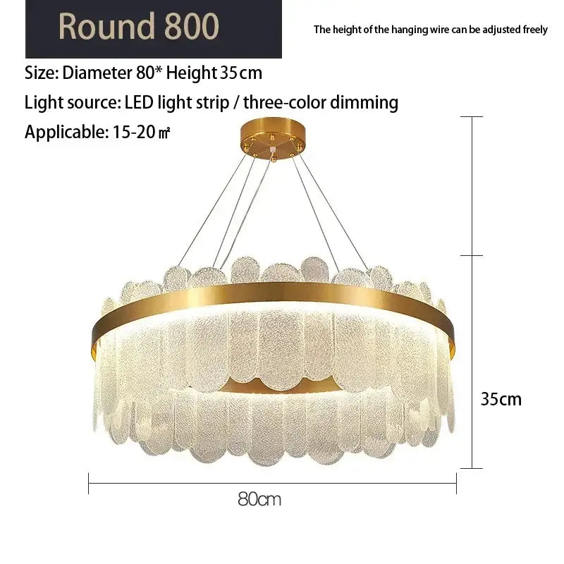 Modern gold cloud crystal led chandelier living room ceiling lamp