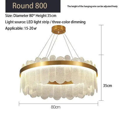 Modern gold cloud crystal led chandelier living room ceiling lamp