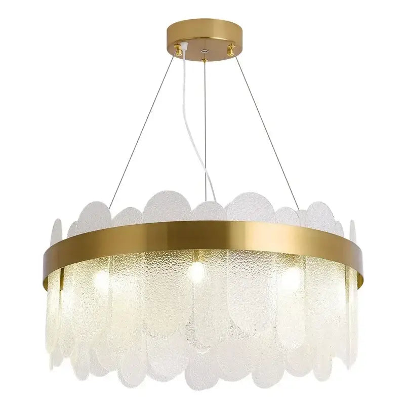 Modern gold cloud crystal led chandelier living room ceiling lamp