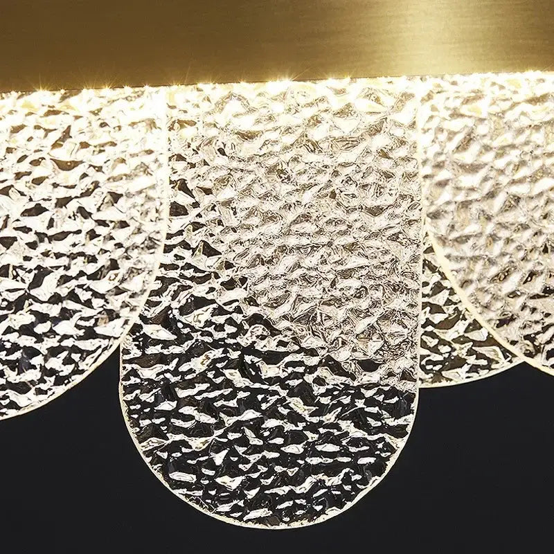 Modern gold cloud crystal led chandelier living room ceiling lamp