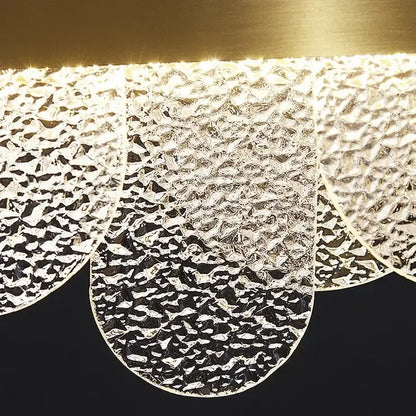 Modern gold cloud crystal led chandelier living room ceiling lamp